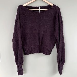 PAPER LABEL size small purple sweater NWOT